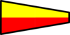 Red And Yellow Signal Flag Clip Art
